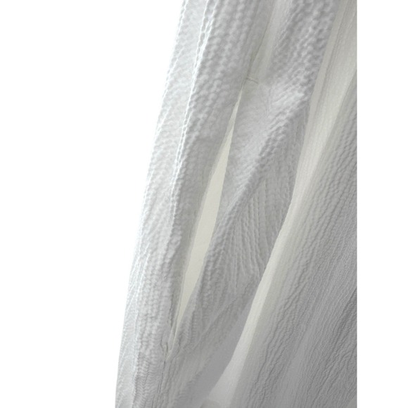 Everlane White Seersucker Midi Dress M Cotton‎ Sleeveless Resort Wear Vacation - Picture 6 of 9